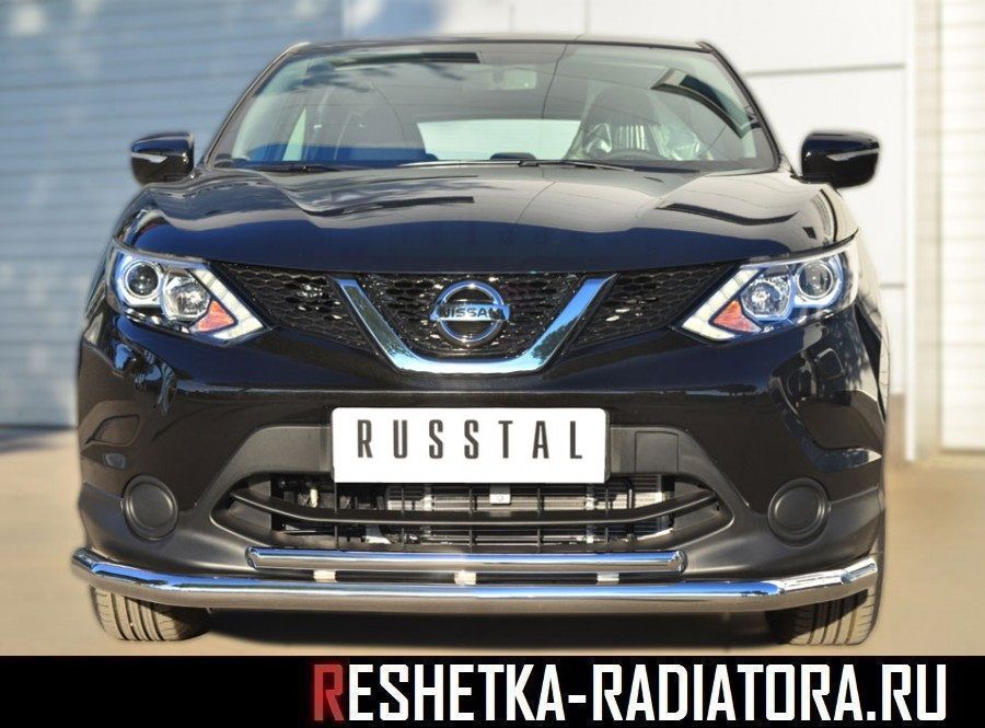 Защита переднего бампера/дуга D63-D42 хром Nissan Qashqai 2014-2018-2019